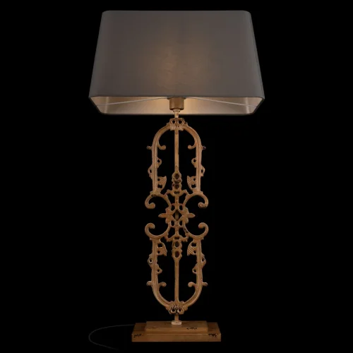 Настольная лампа Lace 10439T/A LOFT IT серая на 1 лампу, основание золотое коричневое металл в стиле современный замковый фото 4