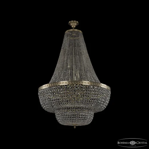 Люстра подвесная 19101/H2/90IV G C1 Bohemia Ivele Crystal прозрачная на 26 ламп, основание золотое в стиле классика sp