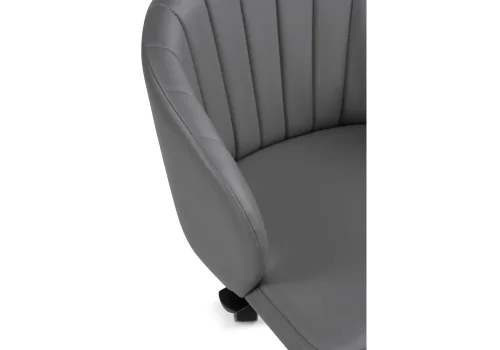 Компьютерное кресло Пард экокожа серый 464226 Woodville, серый/искусственная кожа, ножки/пластик/чёрный, размеры - *870***590*600 фото 5