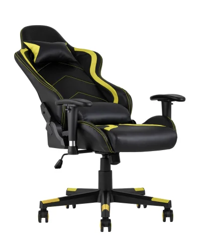 Кресло спортивное TopChairs Cayenne желтое УТ000004603 Stool Group, жёлтый/экокожа, ножки/металл/чёрный, размеры - ****640*530 фото 8