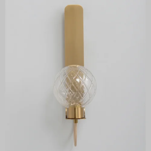 Бра LED BELLA AP1 BRASS Crystal Lux прозрачный на 1 лампу, основание латунь в стиле современный фото 4
