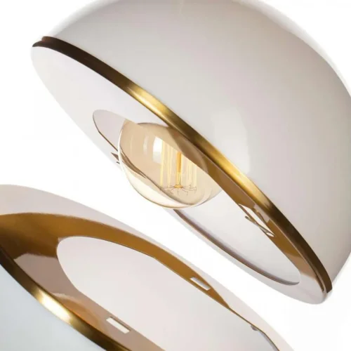 Светильник подвесной Crescent 5063-A LOFT IT белый 1 лампа, основание золотое в стиле арт-деко шар фото 3