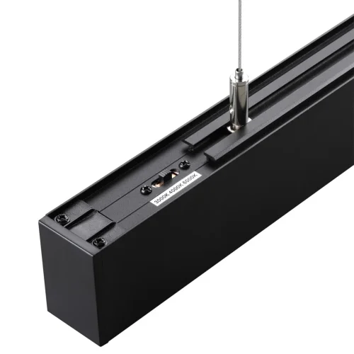 Светильник линейный светодиодный модульный с переключателем цветовой темперетуры Fatto 359603 Novotech чёрный на 1 лампу, основание чёрное в стиле хай-тек современный фото 7