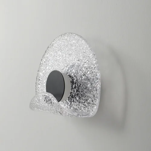 Бра LED WAVE AP6W LED TRANSPARENT Crystal Lux прозрачный на 1 лампу, основание чёрное в стиле современный фото 4
