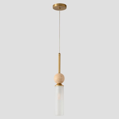 Светильник подвесной SIMPLY SP1 BRASS Crystal Lux белый на 1 лампу, основание латунь в стиле минимализм фото 5