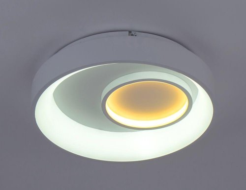 Светильник потолочный LED с пультом 10207/2LED Escada белый 1 лампа, основание белое в стиле хай-тек с пультом фото 2