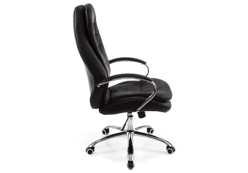 Компьютерное кресло Tomar черное 1740 Woodville, чёрный/искусственная кожа, ножки/металл/хром, размеры - *1260***680*680 фото 5