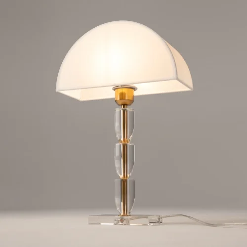 Настольная лампа Prima Z034TL-01BZ Maytoni белая на 1 лампу, основание бронзовое металл в стиле современный арт-деко фото 5