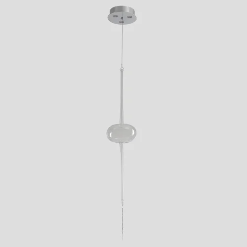 Светильник подвесной LED GLASS SP3W LED CHROME Crystal Lux прозрачный на 3 лампы, основание хром в стиле фото 4