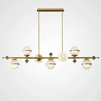 Светильник подвесной LUARA LONG L122 220415-23 ImperiumLoft прозрачный на 7 ламп, основание латунь в стиле современный Светильник подвесной LUARA LONG L122 220415-23 ImperiumLoft прозрачный на 7 ламп, основание латунь в стиле современный