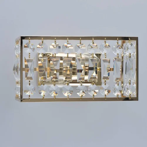 Бра Монарх 121021902 MW-Light прозрачный на 2 лампы, основание золотое в стиле современный  фото 3