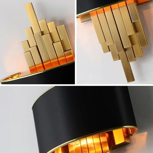 Бра ROMAN 101993-26 ImperiumLoft чёрный на 2 лампы, основание золотое в стиле современный фото 9