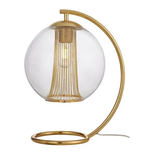 Настольная лампа Funnel 2880-1T Favourite прозрачная 1 лампа, основание золотое металл в стиле современный 