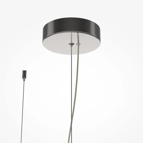 Люстра подвесная LED Mind MOD299PL-L80BC3K Maytoni серая на 1 лампу, основание чёрное в стиле современный шар фото 6