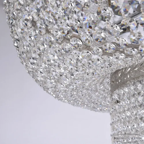 Люстра каскадная хрустальная 83211/80IV-250 Ni Bohemia Ivele Crystal прозрачная на 30 ламп, основание никель в стиле современный классический drops фото 2