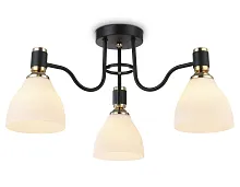 Светильник потолочный TR303303 Ambrella light белый 3 лампы, основание чёрное в стиле модерн классика 