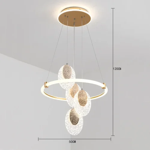 Люстра подвесная CERES RING 219634-23 ImperiumLoft белая на 5 ламп, основание латунь в стиле современный фото 4 Люстра подвесная CERES RING 219634-23 ImperiumLoft белая на 5 ламп, основание латунь в стиле современный фото 4