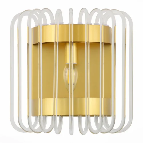 Бра Grosseto SL1228.201.01 ST-Luce прозрачный на 1 лампа, основание золотое в стиле арт-деко  фото 2