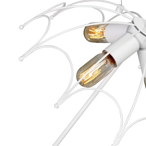 Светильник подвесной V4595-0/3S Vitaluce без плафона на 3 лампы, основание белое в стиле лофт фото 2