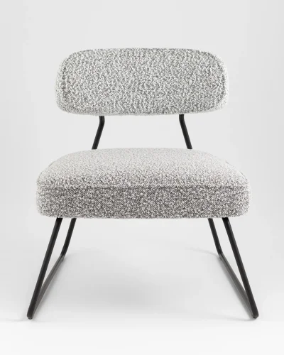 Кресло лаунж Kate, серый УТ000039357 Stool Group, серый/букле, ножки//чёрный, размеры - ****655*745мм фото 2
