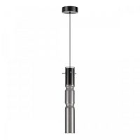 Светильник подвесной LED Scrow 5059/5L Odeon Light серый чёрный 1 лампа, основание чёрное в стиле современный трубочки