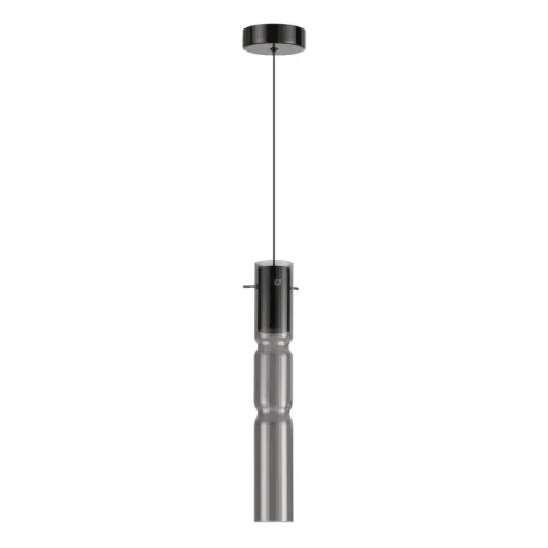 Светильник подвесной LED Scrow 5059/5L Odeon Light серый чёрный 1 лампа, основание чёрное в стиле современный трубочки
