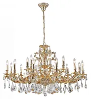 Люстра хрустальная подвесная Soprano E 1.1.18.600 CG Dio D'Arte без плафона на 18 ламп, основание золотое в стиле современный 