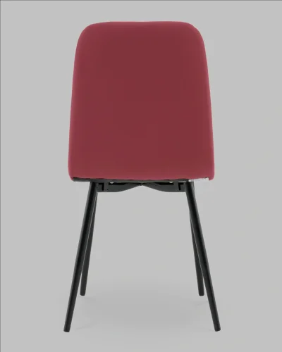 Стул Easy new велюр винный УТ000041666 Stool Group, бордовый/велюр, ножки/металл/чёрный, размеры - ***** фото 4
