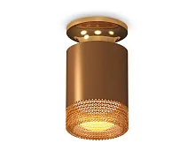 Светильник накладной Techno spot XS6304131 Ambrella light коричневый 1 лампа, основание коричневое в стиле модерн круглый