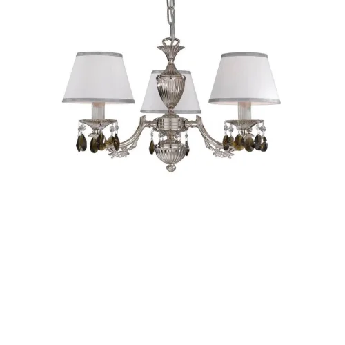 Люстра подвесная L 9831/3 Reccagni Angelo белая на 3 лампы, основание никель в стиле классический  фото 3