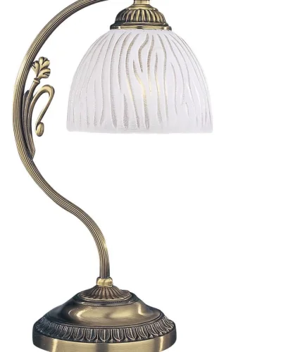 Настольная лампа P 5650 P Reccagni Angelo белая 1 лампа, основание античное бронза латунь металл в стиле классический  фото 2