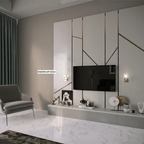 Бра MAESTRO AP1 GOLD Crystal Lux белый прозрачный на 1 лампу, основание золотое в стиле современный фото 3