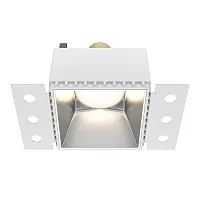 Светильник точечный Share DL051-01-GU10-SQ-WS Maytoni матовый серебро 1 лампа, основание матовое серебро в стиле современный для затирки
