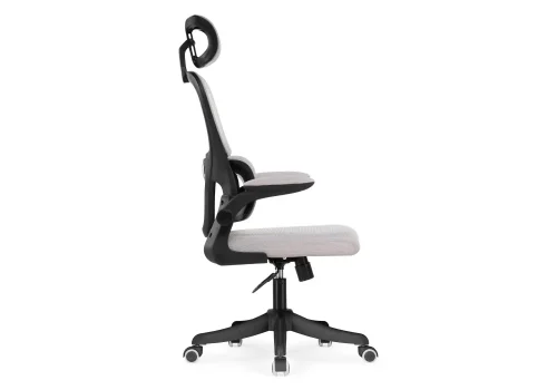 Компьютерное кресло Sprut light gray 15790 Woodville, серый/сетка, ножки/пластик/чёрный, размеры - *1270***640*670 фото 5