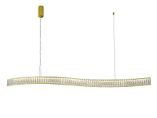 Светильник подвесной LED 8243/150 gold NEW Newport прозрачный 1 лампа, основание золотое в стиле модерн линейный