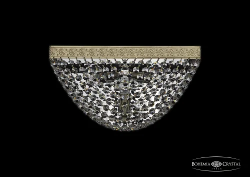 Бра 19322B/35IV Pa Bohemia Ivele Crystal прозрачный на 3 лампы, основание бронзовое патина в стиле классический sp