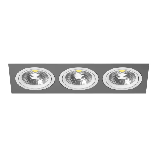 Светильник точечный Intero 111 i839060606 Lightstar серый белый 3 лампы, основание серое белое в стиле хай-тек 