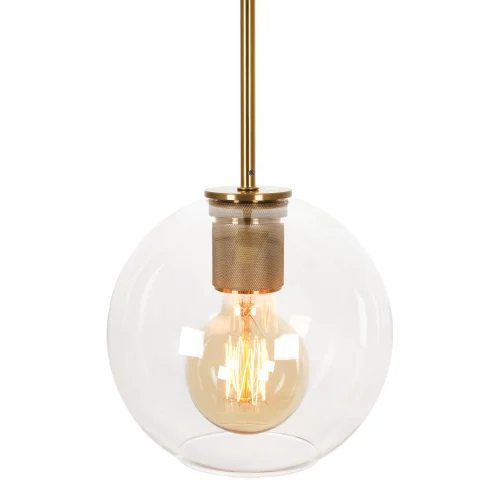 Светильник подвесной Stiven MR1033-1P MyFar прозрачный 1 лампа, основание латунь в стиле современный лофт  фото 4