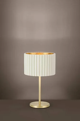 Настольная лампа Tamaresco 39766 Eglo золотая белая 1 лампа, основание золотое металл в стиле современный  фото 2