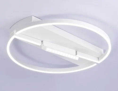 Светильник потолочный LED с пультом FL51459 Ambrella light белый 1 лампа, основание белое в стиле современный хай-тек кольца фото 5