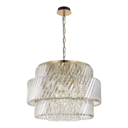 Люстра подвесная Ritz SL6138.303.12 ST-Luce прозрачная на 12 ламп, основание латунь в стиле современный 