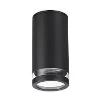 Накладной светильник Motto 6605/1C Odeon Light уличный IP65 чёрный 1 лампа, плафон чёрный в стиле хай-тек GU10