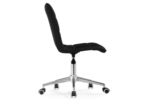 Компьютерное кресло Квадро экокожа чёрная / хром 539656 Woodville, чёрный/искусственная кожа, ножки/металл/хром, размеры - *960***420*570 фото 4