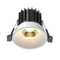 Светильник точечный LED Round DL058-7W2.7K-W Maytoni белый на 1 лампу, основание белое в стиле современный хай-тек круглый