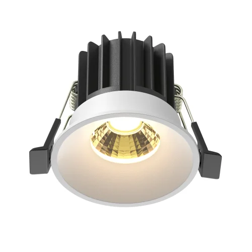 Светильник точечный LED Round DL058-7W2.7K-W Maytoni белый на 1 лампу, основание белое в стиле современный хай-тек круглый