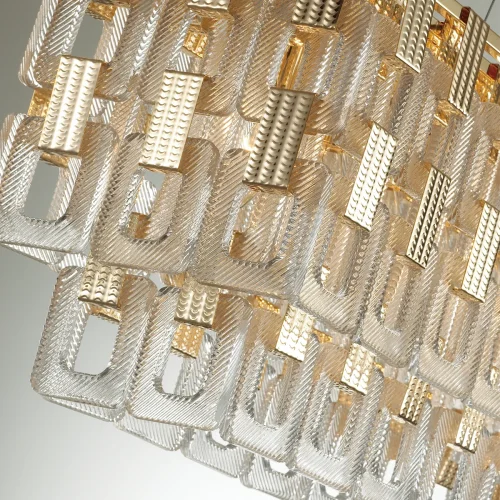 Люстра подвесная Buckle 4989/10 Odeon Light прозрачная на 10 ламп, основание золотое в стиле современный  фото 4