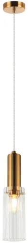 Светильник подвесной Wunder 2160/05/01P Stilfort прозрачный 1 лампа, основание бронзовое в стиле современный трубочки