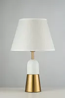 Настольная лампа Candelo E 4.1.T2 BW Arti Lampadari серая белая 1 лампа, основание золотое белое металл в стиле классический 