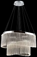Люстра подвесная LED Helma WE465.02.103 Wertmark прозрачная на 1 лампа, основание хром в стиле арт-деко модерн 