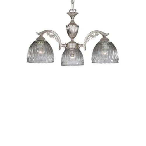 Люстра подвесная L 9800/3 Reccagni Angelo чёрная серая на 3 лампы, основание никель в стиле классический  фото 4